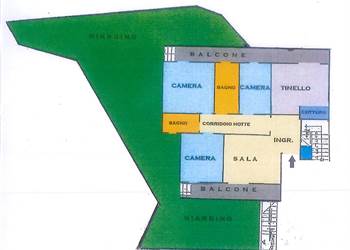 Prato est, Appartamento, giardino, garage 50 m. 